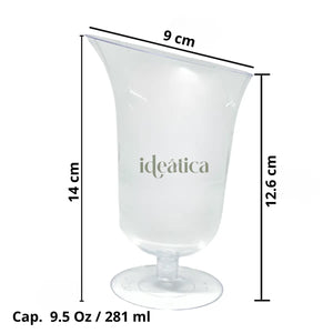 Copa Alcatraz para Postres o Bebidas Re-utilizable Plastico Catering - 9.5 Oz / 281 ml  ( 20 Pzas / 60 Pzas ) PT