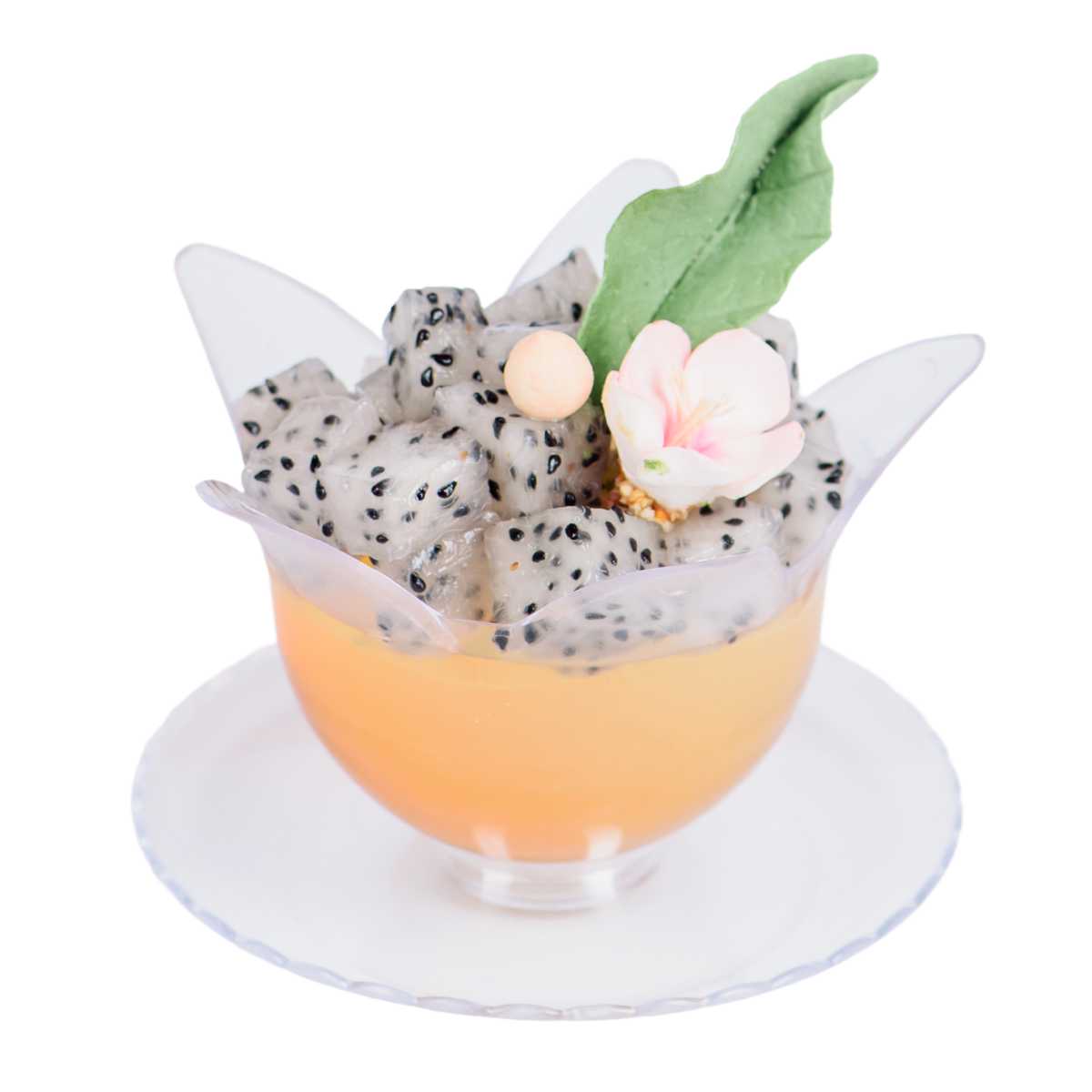 Copa Flor para Postres Chica con Base Re-utilizable Candy Bar Catering 2.5 Oz IA