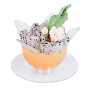 Copa Flor para Postres Chica con Base Re-utilizable Candy Bar Catering 2.5 Oz IA