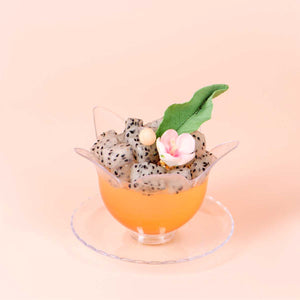 Copa Flor para Postres Chica con Base Re-utilizable Candy Bar Catering 2.5 Oz IA