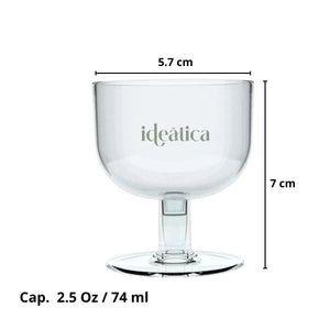 Mini Copa para Postres Brandy Re-utilizable Plastico Catering - 2.5 Oz / 74 ml ( 20 Pzas / 100 Pzas ) IA