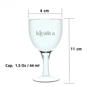 Mini Copa para Postres Coñac Re-utilizable Plastico Catering - 1.5 Oz / 44 ml ( 6 Pzas / 60 Pzas ) IA