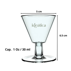 Mini Copa para Postres Degustación Re-utilizable Plastico Catering - 1 Oz / 30 ml ( 20 Pzas / 100 Pzas ) IA