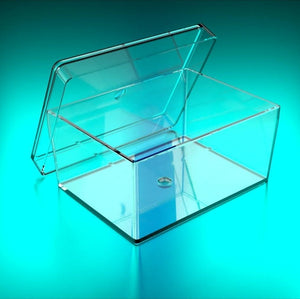 Caja Cuadrada Acrílico Para Postres, Regalo, Recuerdo y Decoración 1 pza IA