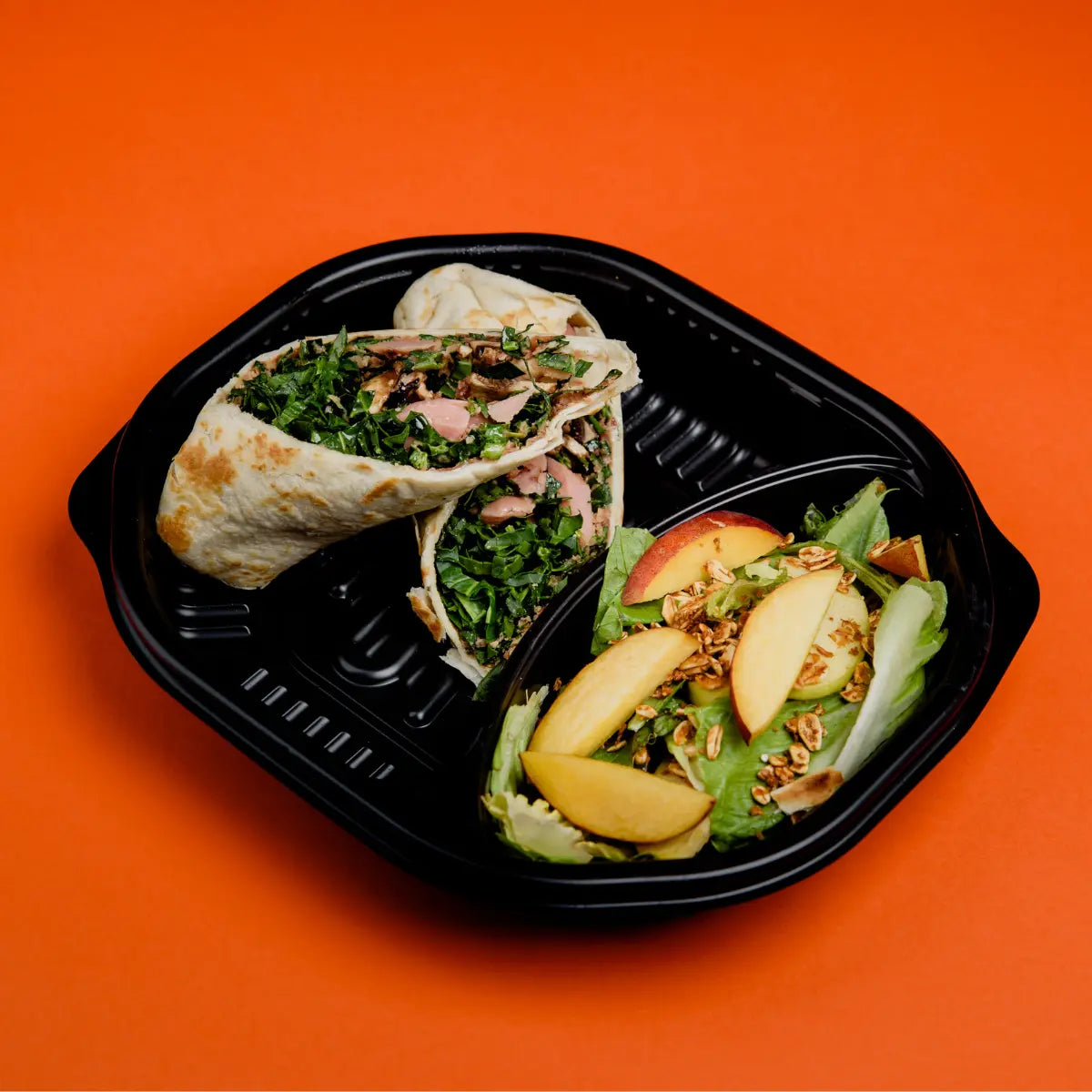 Contenedor para Alimentos o Comida Plástico 2 Divisiones IN