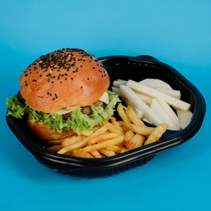 Contenedor para Alimentos o Comida Plástico 2 Divisiones IN