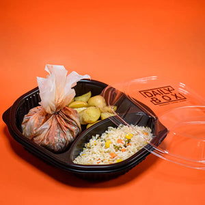 Contenedor para Alimentos o Comida Plástico 2 Divisiones IN