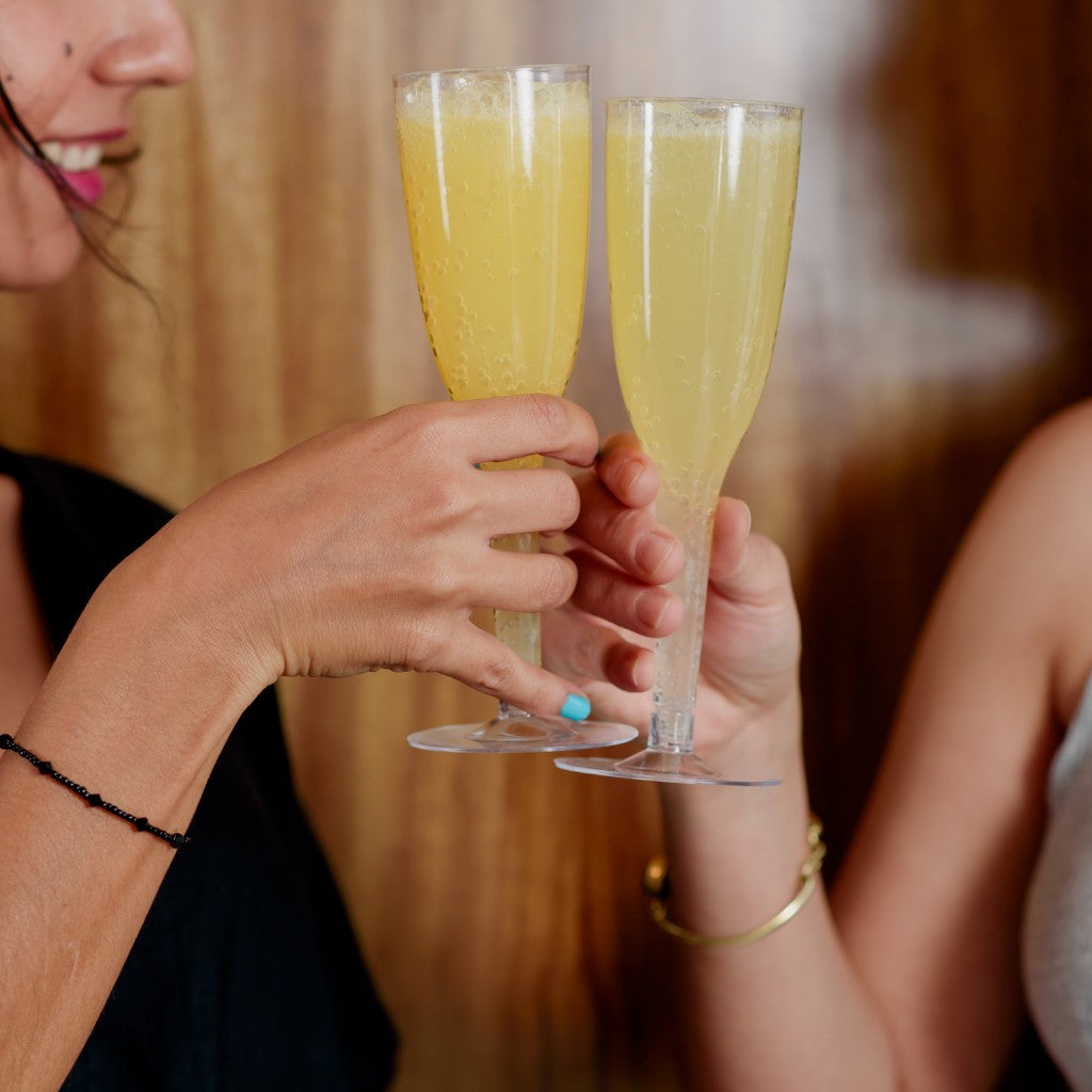 Copa Flauta Corta para Postres o Bebidas Flauta Re-utilizable Candy Bar Catering 6 Oz 60 pzas PLASTHO