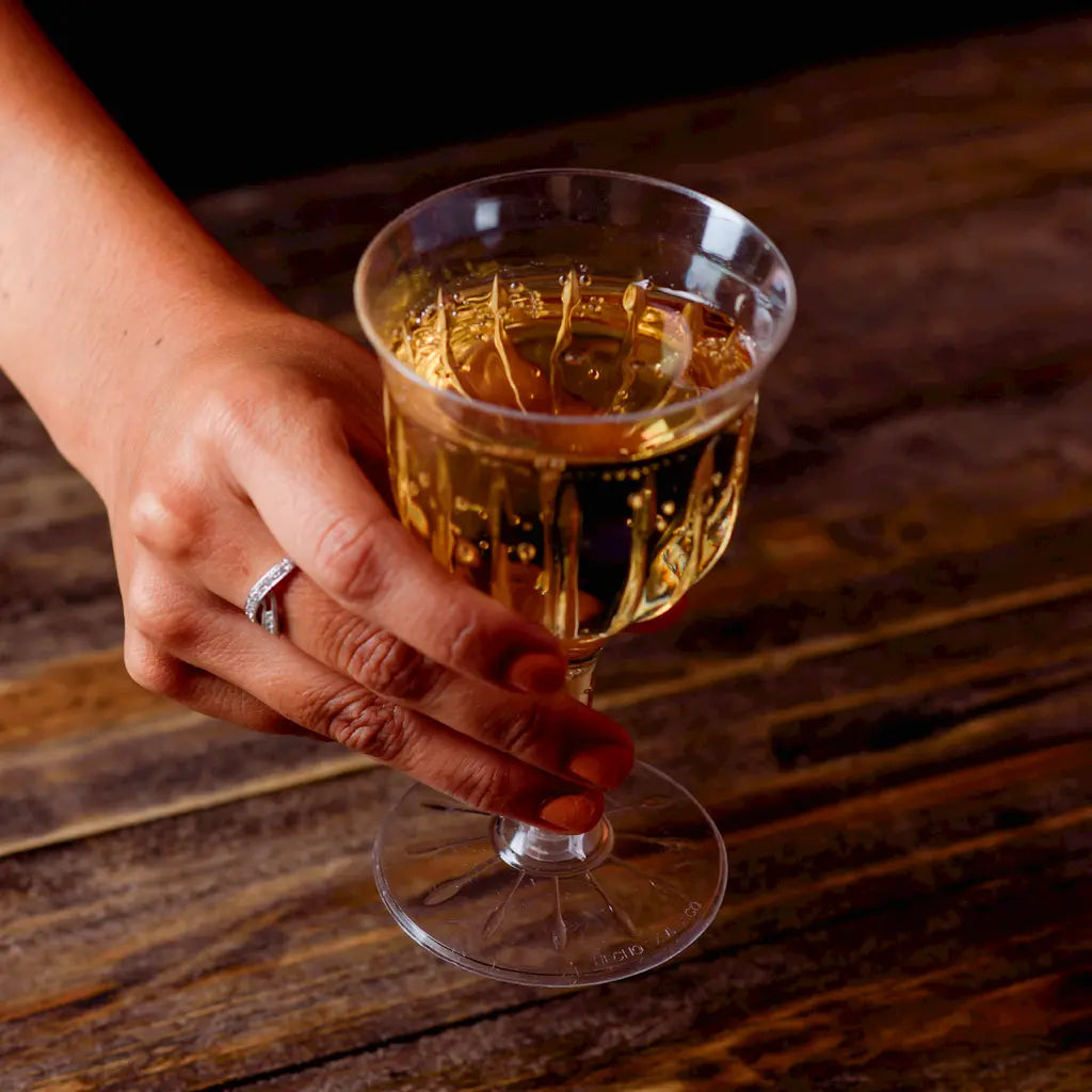 Copa Vino para Bebidas o Postres Re-utilizable Candy Bar Catering 5 Oz IA