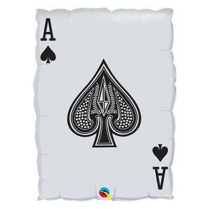 Globo Metálico Carta Naipe Casino Vegas Corazones Grande para Fiestas, Cumpleaños y San Valentin 30 / 76 cm 1 pza Ideática Gourmet
