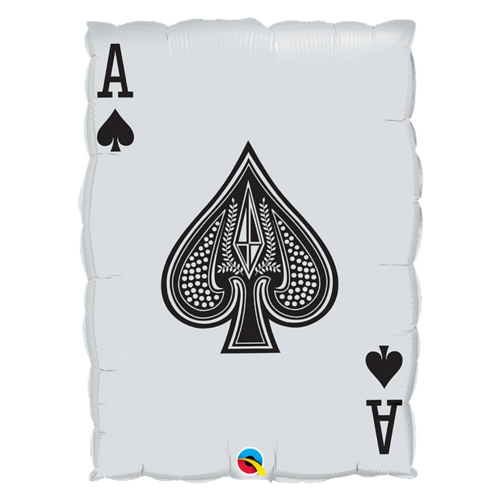 Globo Metálico Carta Naipe Casino Vegas Corazones Grande para Fiestas, Cumpleaños y San Valentin 30 / 76 cm 1 pza Ideática Gourmet