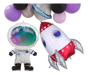 Globo Metálico de Astronauta Brillante Grande para Fiestas y Cumpleaños 30 / 76 cm 1 pza Ideática Gourmet