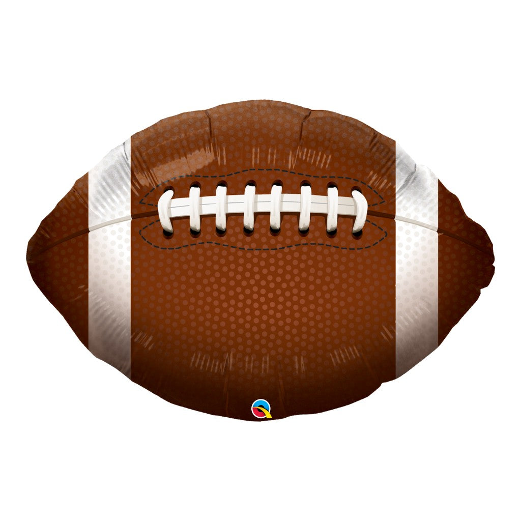 Globo Metalico de Balón de Fútbol Americano Grande para Fiestas y Cumpleaños 36 / 91 cm 1 pza QUALATEX