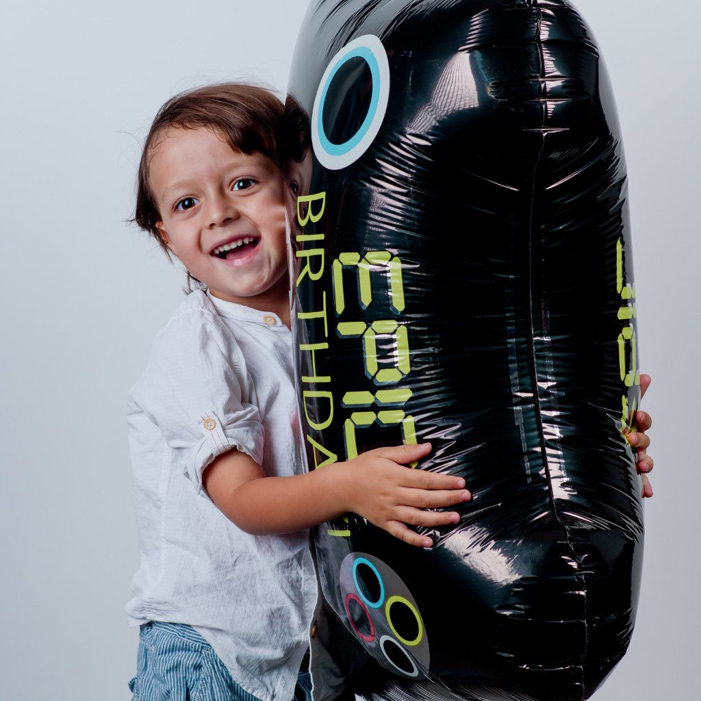 Globo Metalico de Control Videojuegos Grande para Fiestas y Cumpleaños 28 / 71 cm 1 pza ANAGRAM