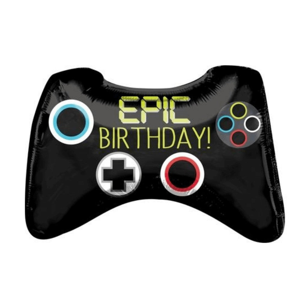 Globo Metálico de Control Videojuegos Grande para Fiestas y Cumpleaños 28 / 71 cm 1 pza Ideática Gourmet