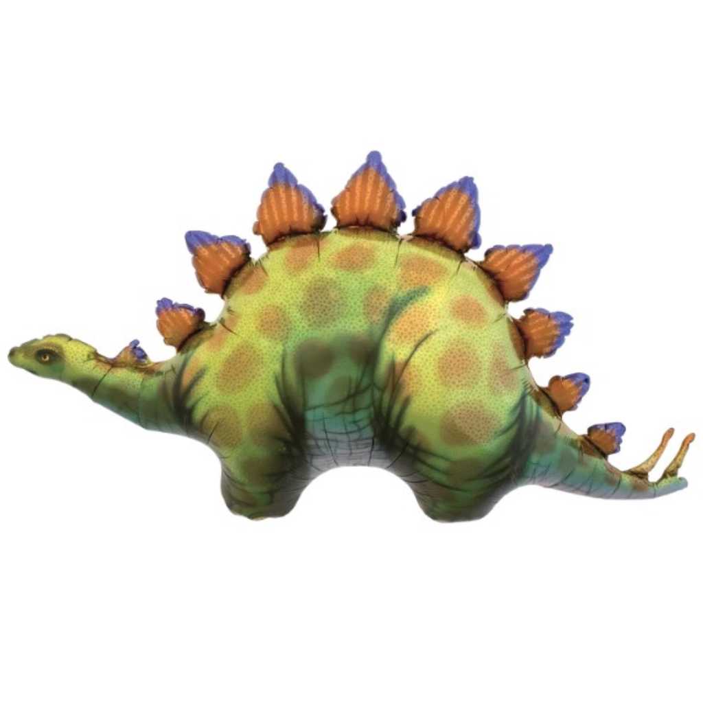 Globo Metalico de Dinosaurio Estegosaurus para Fiestas y Cumpleaños 42/ 107 cm 1 pza QUALATEX
