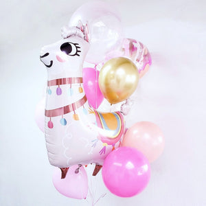 Globo Metálico de Llama Adorable Grande para Fiestas y Cumpleaños 45 / 114 cm 1 pza Ideática Gourmet