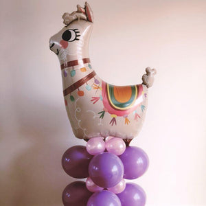 Globo Metálico de Llama Adorable Grande para Fiestas y Cumpleaños 45 / 114 cm 1 pza Ideática Gourmet