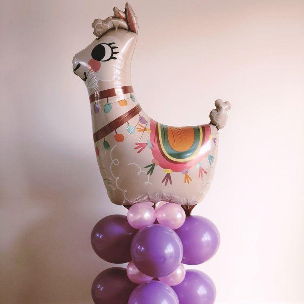 Globo Metálico de Llama Adorable Grande para Fiestas y Cumpleaños 45 / 114 cm 1 pza Ideática Gourmet