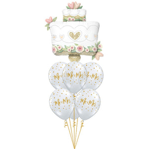 Globo Metálico de Pastel de Bodas Glitter Dorado Grande para Fiestas y Cumpleaños 41 / 104 cm 1 pza Ideática Gourmet