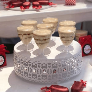 Mini Copa Postrera Tallo Corto Re-utilizable Candy Bar Catering 6 Oz 60 pzas IA