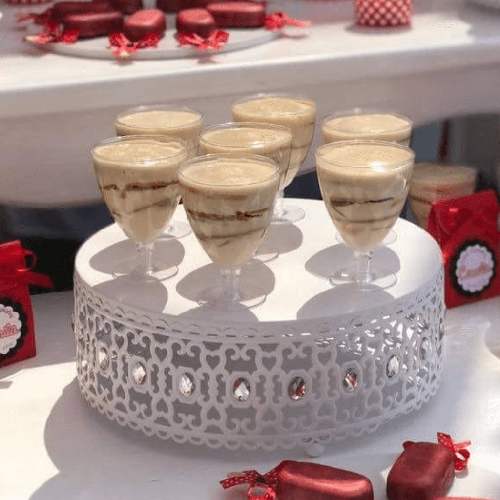 Mini Copa Postrera Tallo Corto Re-utilizable Candy Bar Catering 6 Oz 60 pzas IA