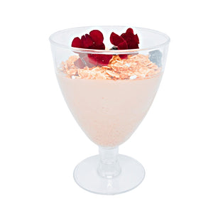 Mini Copa Postrera Tallo Corto Re-utilizable Candy Bar Catering 6 Oz 60 pzas IA