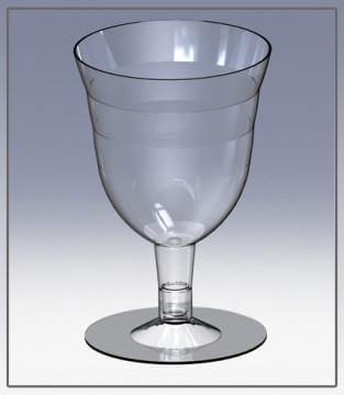 Mini Copa para Bebidas o Postres Tulipán Re-utilizable Candy Bar Catering 5 Oz 60 pzas PT