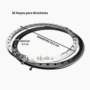 Base Redonda o Aro para Brochetas Postres y Botana Catering 36 Hoyos IA
