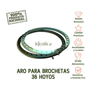Base Redonda o Aro para Brochetas Postres y Botana Catering 36 Hoyos