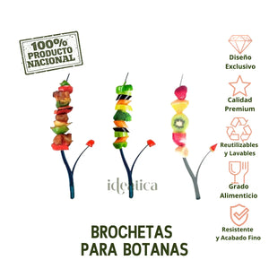 Brochetas para Botana Postres y Catering - 20 Pzas y 100 Pzas