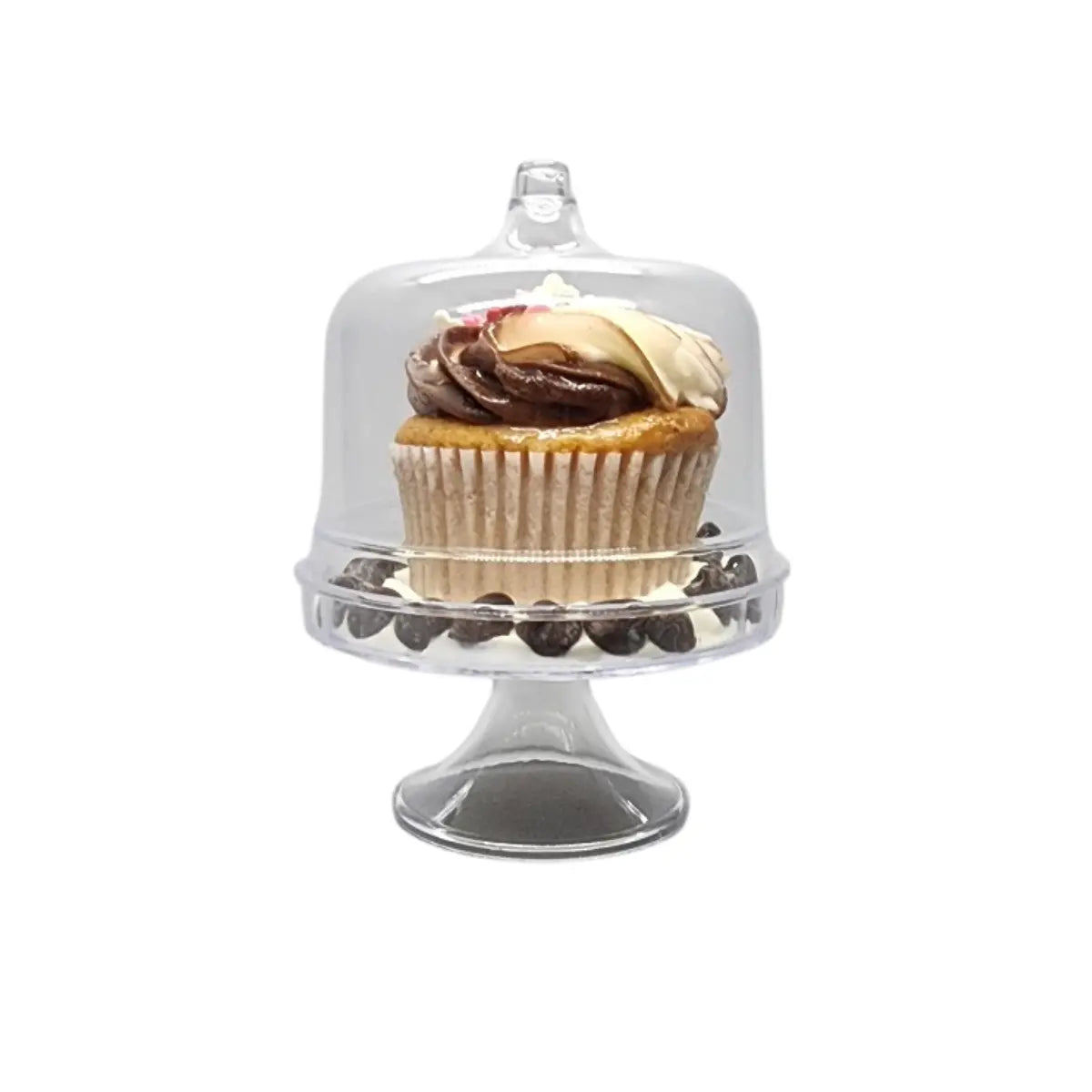 Cúpula Grande para Cupcakes y Postres Re-utilizable Plastico Catering -  ( 20 Pzas / 100 Pzas ) IA