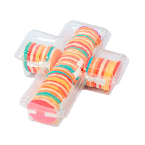 Caja Cruz Grande para Dulces Recuerdo y Decoracion Plastico Flexible - 10 pzas