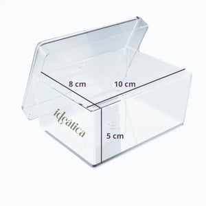 Caja Cuadrada Acrilico Para Postres, Regalo, Recuerdo y Decoracion 10 pzas IA