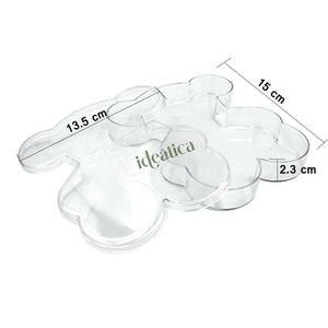 Caja Oso Acrilico Para Postres, Regalo, Recuerdo y Decoracion 10 pzas IA