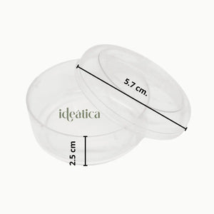 Caja Redonda Lisa Chica Acrilico Para Dulces, Regalo, Recuerdo y Decoracion 20 pzas. IA