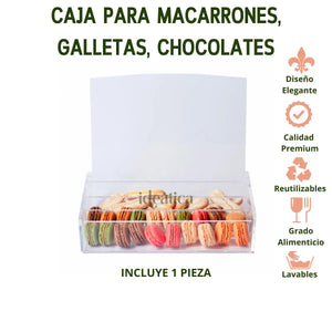 Cajas Acrilico para Macarrones Galletas Chocolates Rosas Cosmeticos Regalo y Decoracion IA