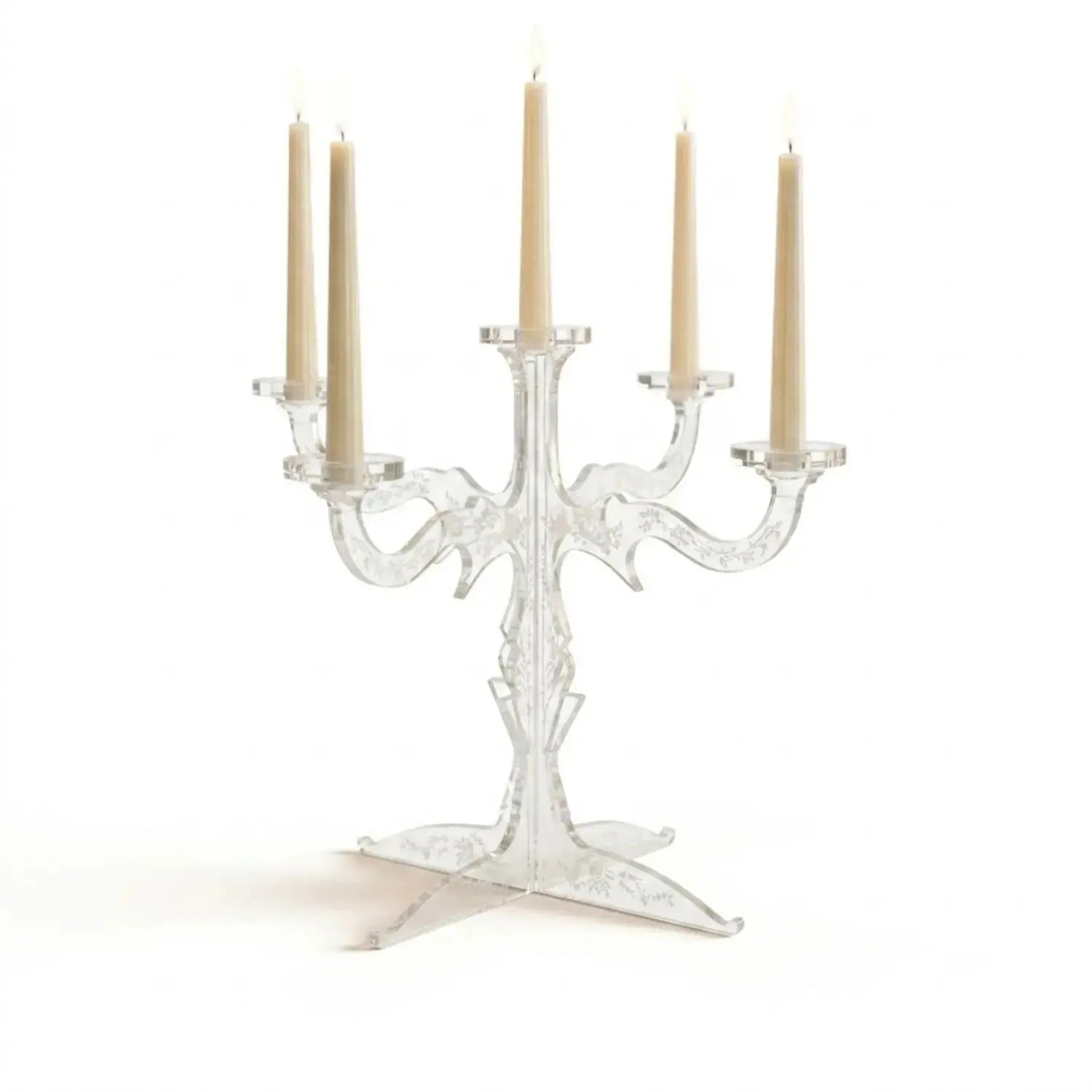 Candelabro para Velas Decaracion y Catering Acrilico - 5 Hoyos IA