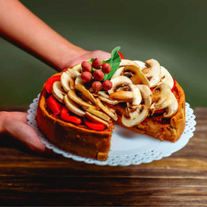 Charola Blonda Chica Para Pasteles, Canapes o Postres Re-utilizable Plastico Catering 50 pzas IA