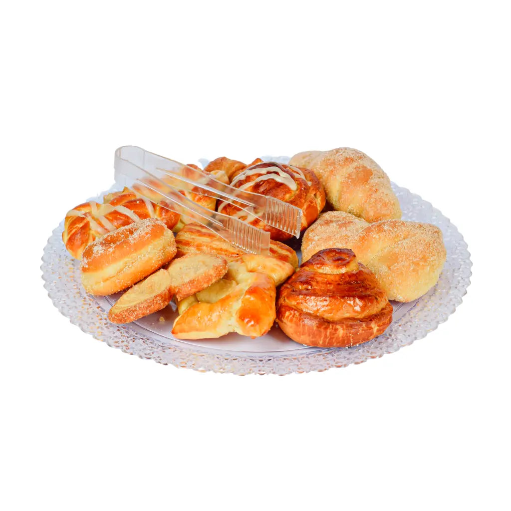 Charola Blonda Grande para Pasteles Postres y Catering Plastico - 50 pzas