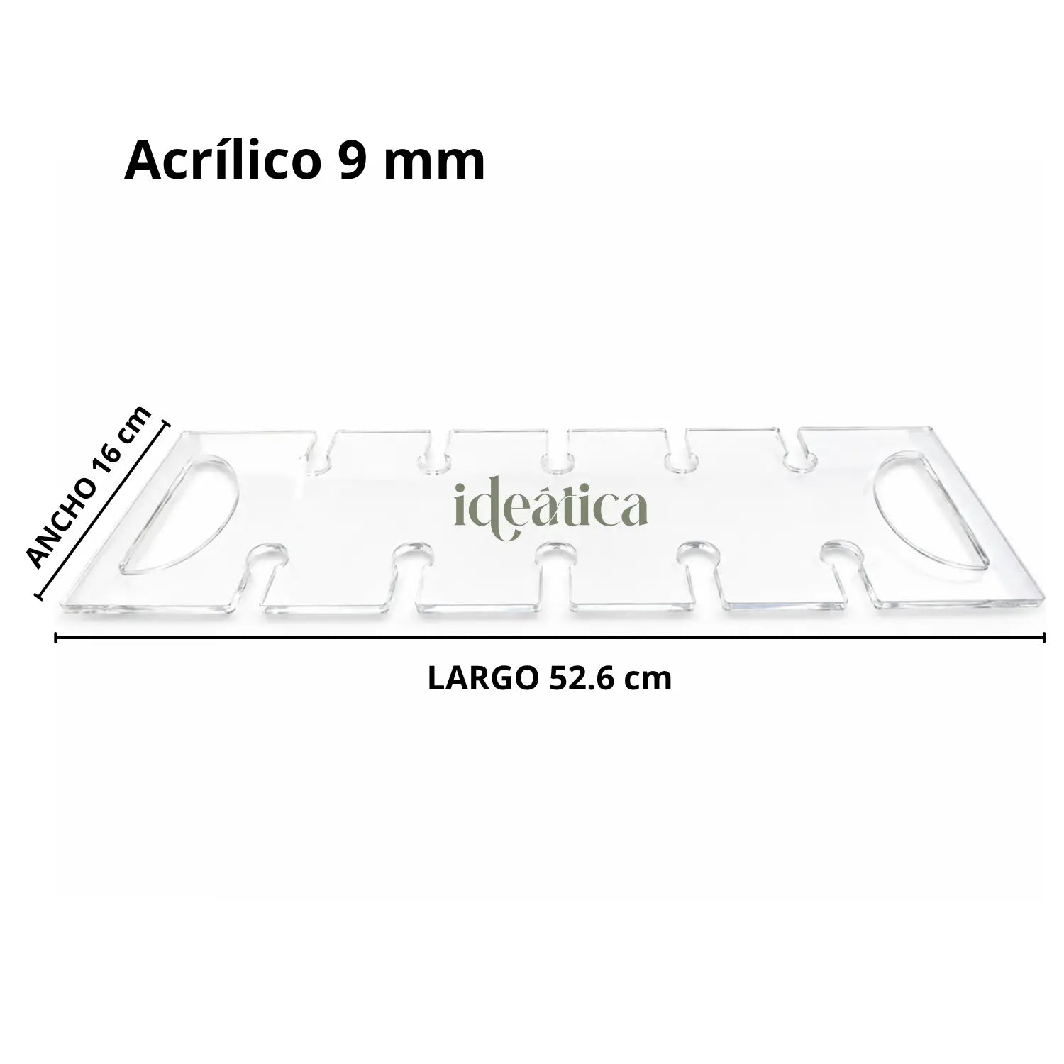 Charola Servicio para Copas Eventos y Catering Acrilico - 10 Hoyos
