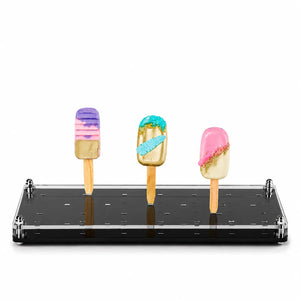 Charola o Base para Mini Paletas Postre o CakeSicles de Acrilico Catering 20 Hoyos