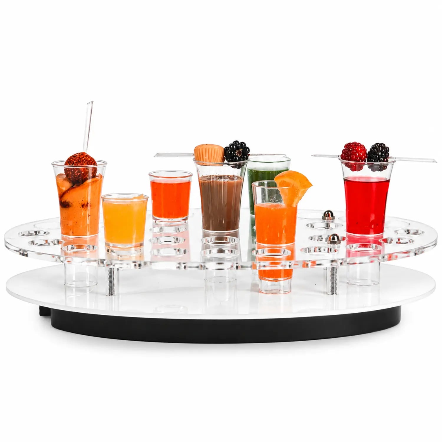 Charola para Caballitos con Iluminacion Acrilico Eventos y Catering - 35 Hoyos