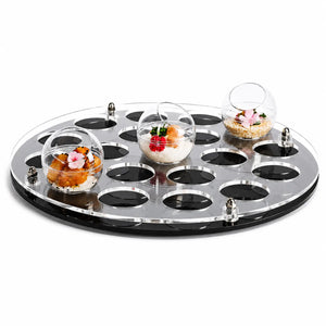Charola para Esferas Gourmet y Catering Acrilico - 19 Y 16 Hoyos