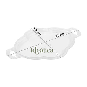 Charolita Canapes para Postres Ovalada Re-utilizable Plastico Catering - ( 12 Pzas / 120 Pzas ) IA