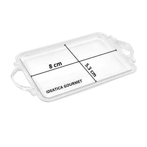 Charolita Canapes para Postres Rectangular Re-utilizable Plastico Catering -  ( 12 Pzas / 120 Pzas ) IA