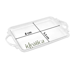 Charolita Canapes para Postres Rectangular Re-utilizable Plastico Catering -  ( 12 Pzas / 120 Pzas ) IA