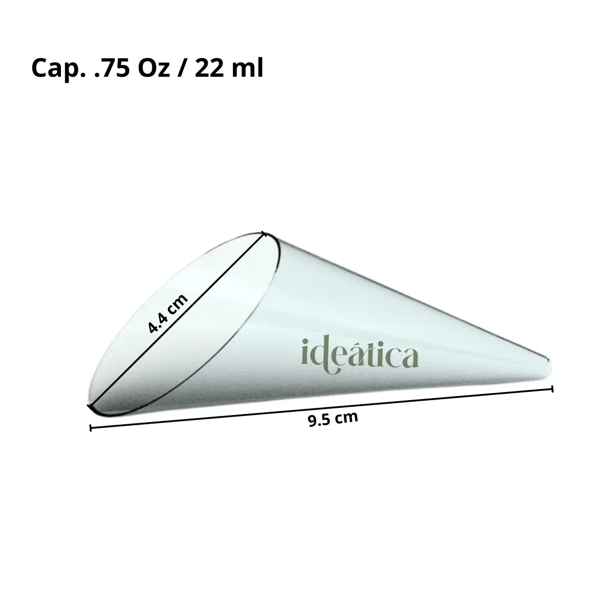 Cono Degustador Chico Re-utilizable Candy Bar Catering 0.75 Oz IA