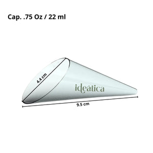 Cono Degustador Chico Re-utilizable Plastico Catering - 0.75 Oz / 22 ml ( 20 Pzas / 100 Pzas ) IA