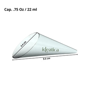Cono Degustador Chico Re-utilizable Plastico Catering - 0.75 Oz / 22 ml ( 20 Pzas / 100 Pzas ) IA